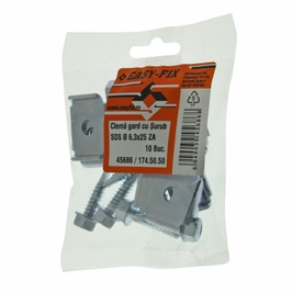 CLEMA PENTRU FIXAT GARD 20*30MM 6.3*25 RAL6005