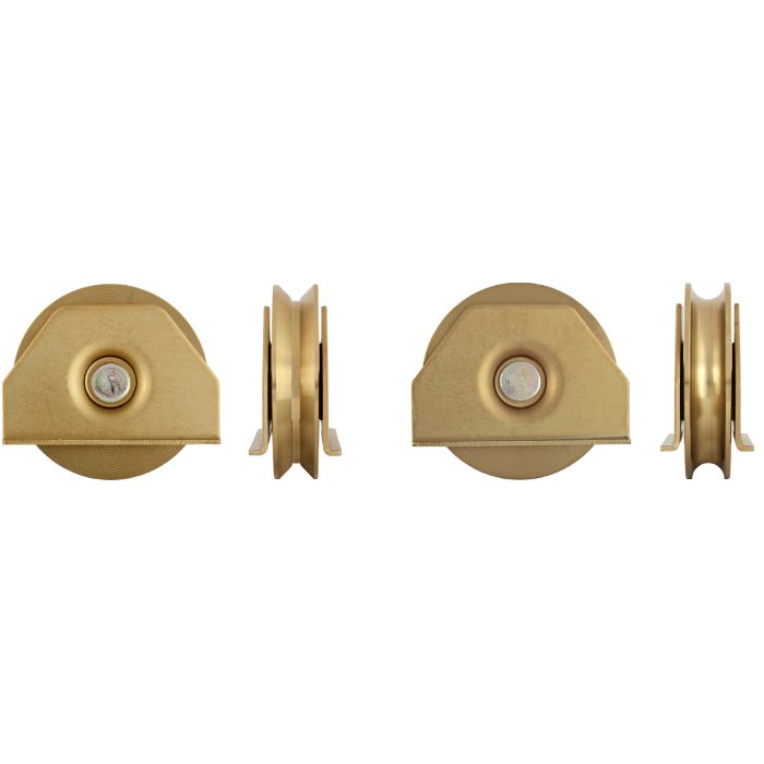 ROATA SEMI-INGROPATA CU SUPORT SI RULMENT PT PORTI 100MM 175KG 674203