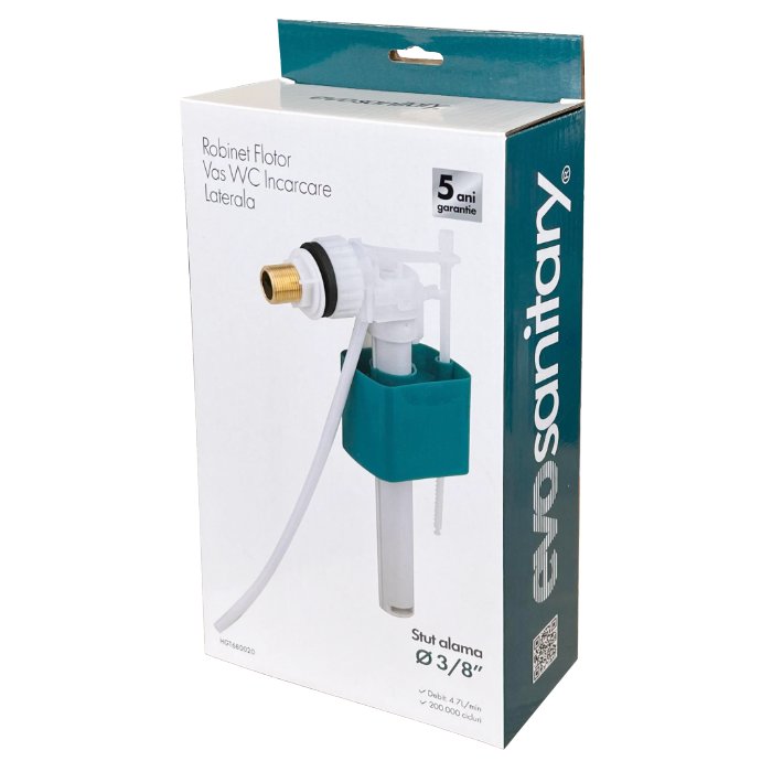 ROBINET FLOTOR WC INCARCARE LATERALA STUT ALAMA 1/2 680021 — imagine 2