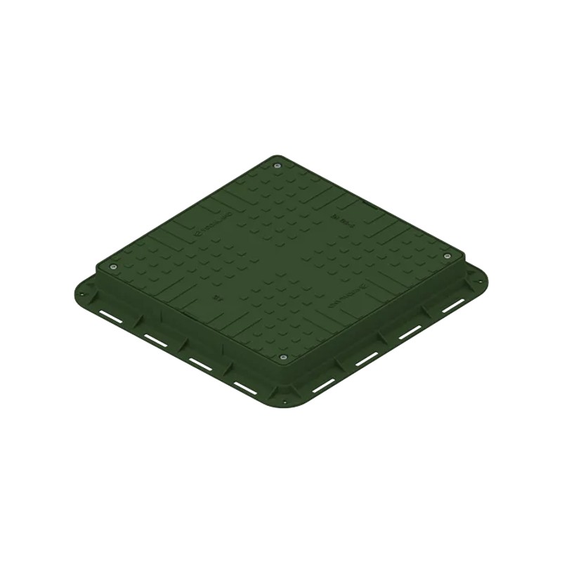CAPAC PP URBAN VERDE PATRAT NECAROSABIL 700*700 PL. 550*550 H.EXT 80 CU 4 INCHIZATOARE A15